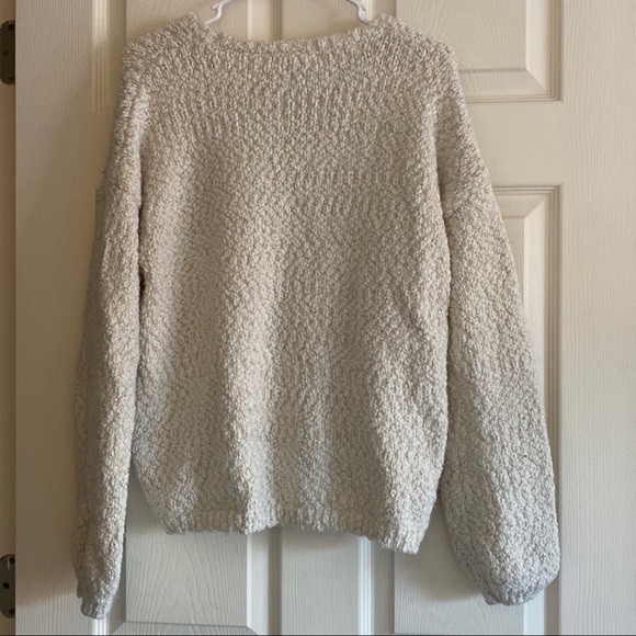 Anthropology Kaisley Cream Sweater with Gold Thread - Picture 2 of 4